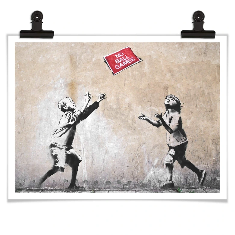 Poster Banksy - No Ball Games 