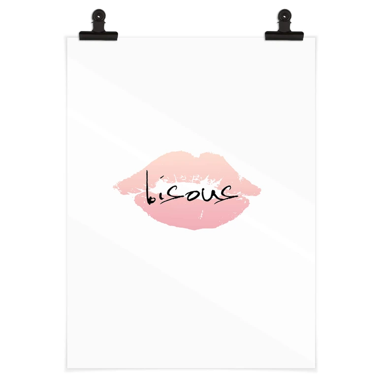 Poster Bisous 