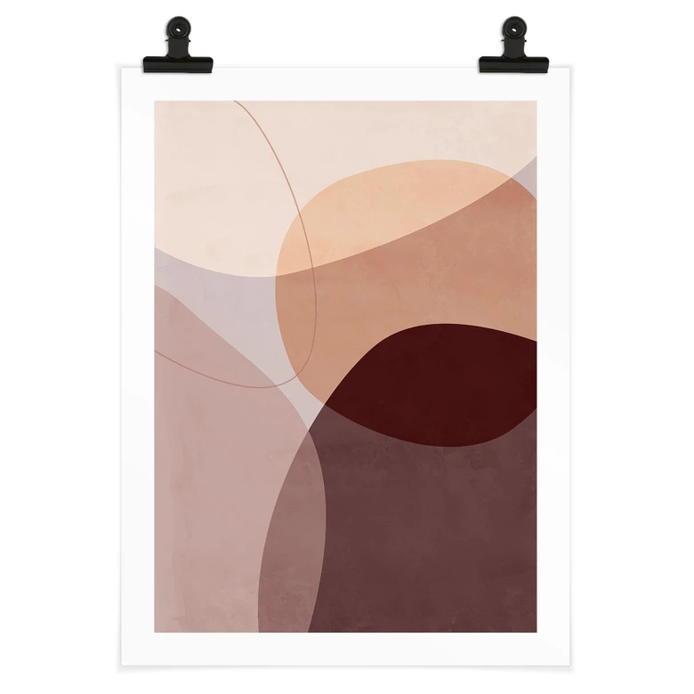 Poster Abstrakta former i varma jordtoner - Böhmer 