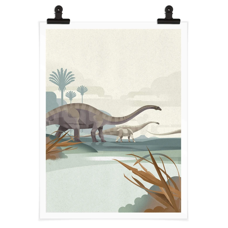 Poster Braun - Diplodocus 
