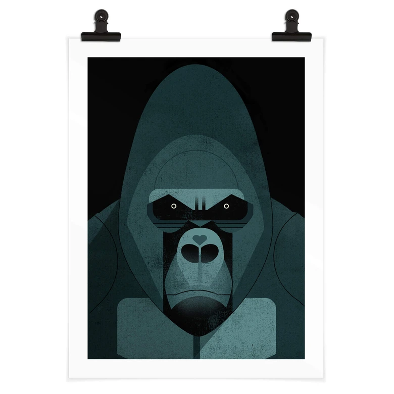 Póster infantil gorila - marrón 