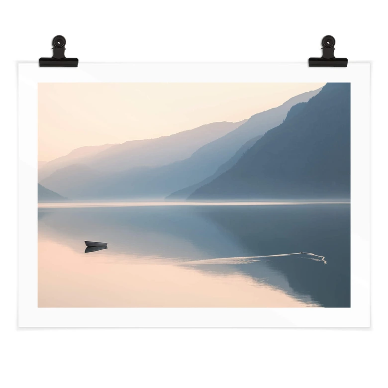 Poster Davidsson - See und Berge in malerischer Harmonie 