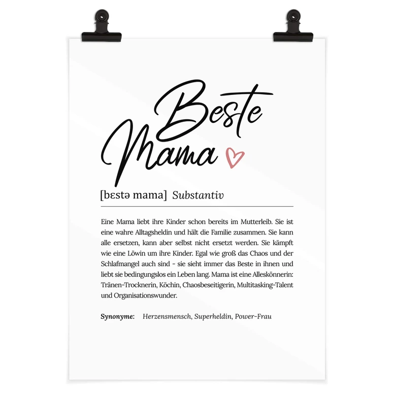 Poster Definition - Beste Mama 