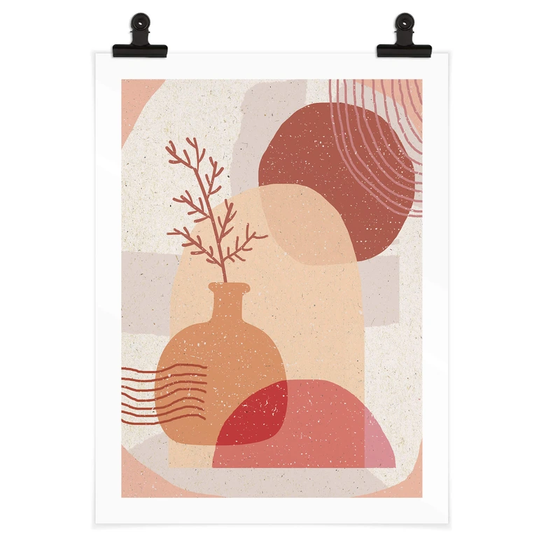 Poster Demir - Boho Illustration einer Pflanze 