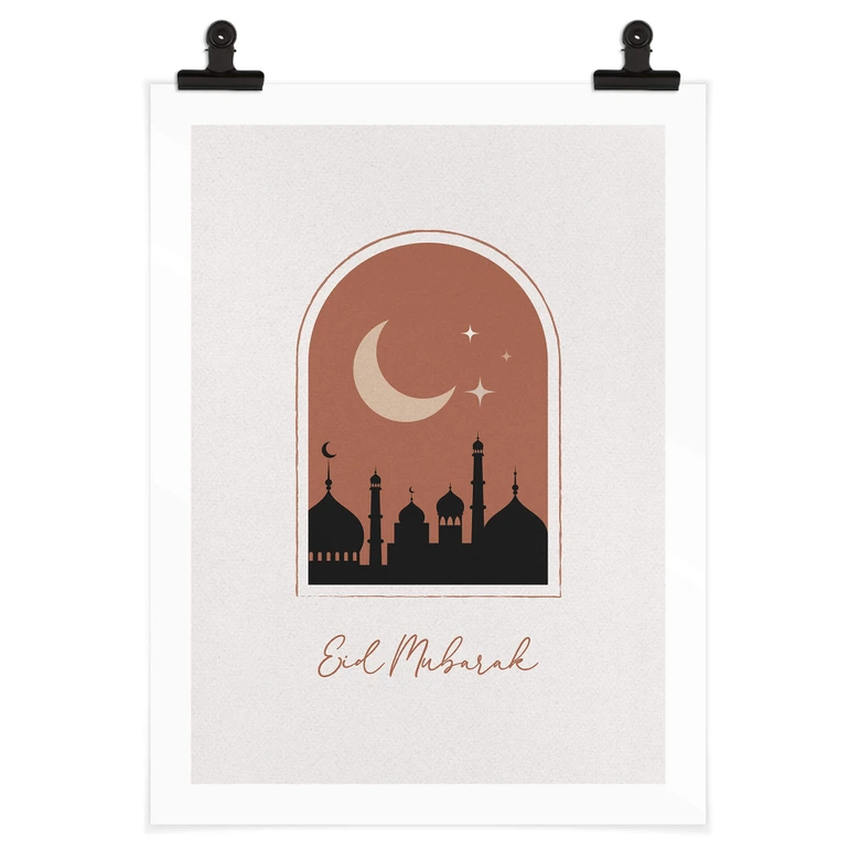Poster Eid Mubarak bei Nacht 