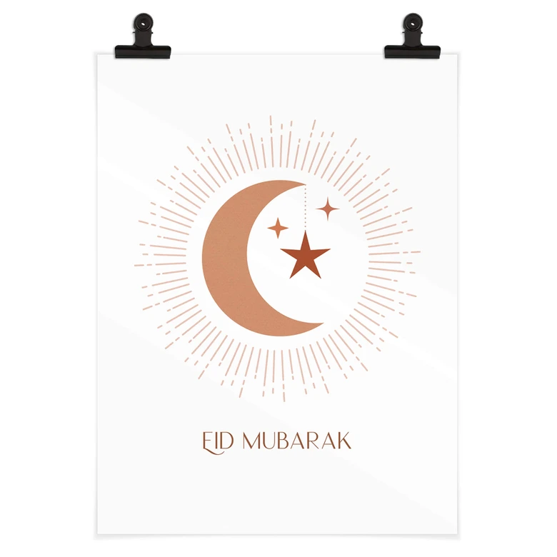 Poster Eid Mubarak Mondsichel 