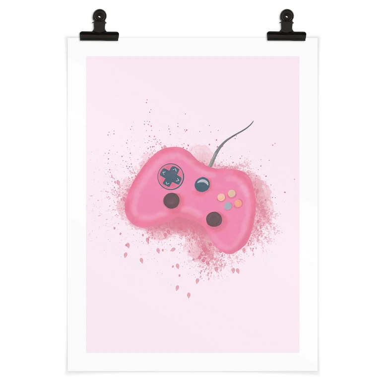 Poster Eleonora - Pink Gaming Controller 
