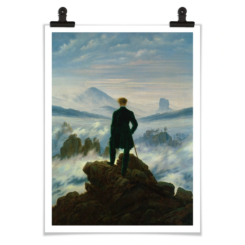 Poster Friedrich - Der Wanderer über dem Nebelmeer - aus der LandIDEE Wohnen & Deko Kollektion 