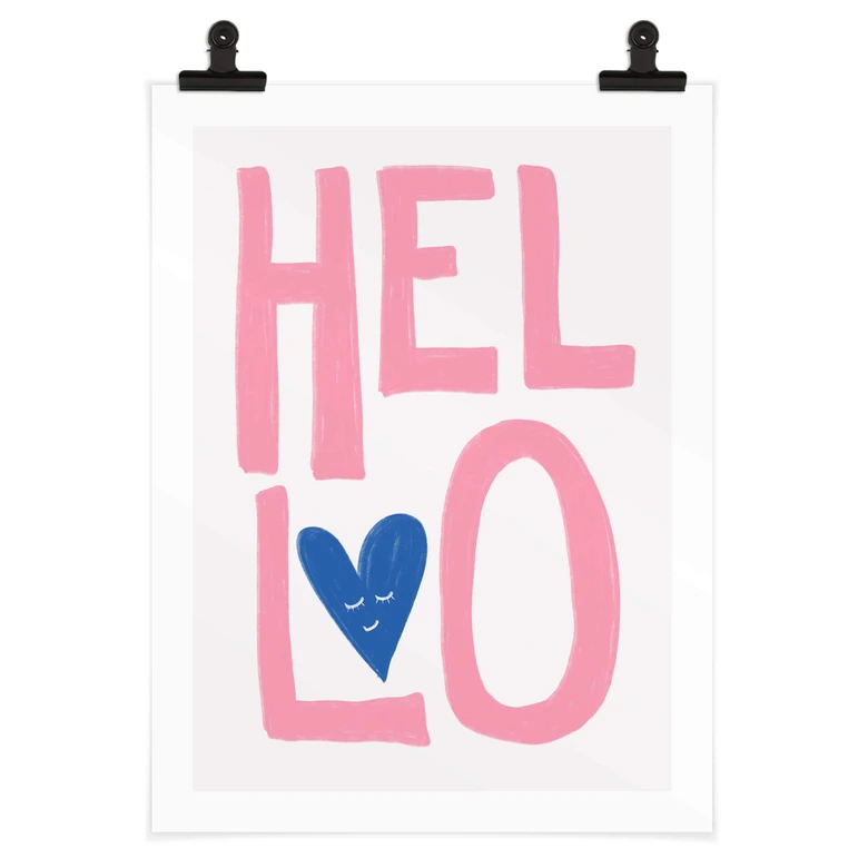 Poster Hello - Fritsch - En vänlig hälsning 