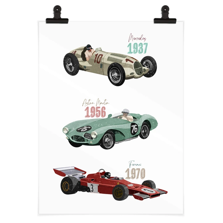 Poster Goed Blauw - Oldtimers 