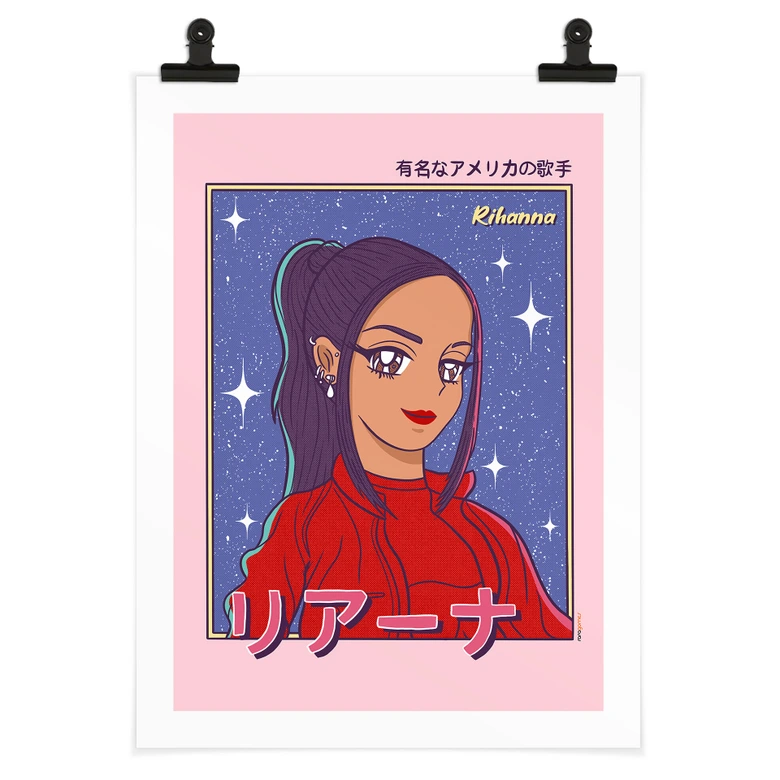 Poster Anime-flicka "Rihanna" - Gomes 