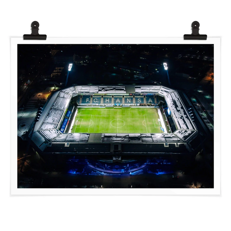 Poster FC Hansa Rostock Stadion Luftaufnahme 