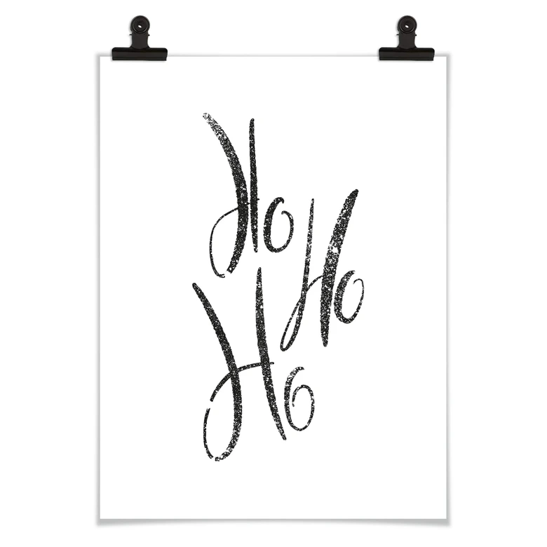Plakat Ho Ho Ho Handlettering 