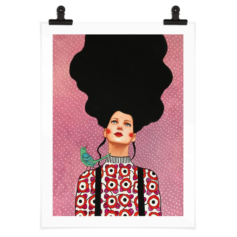 Poster kvinna med tandställning - Hülya 