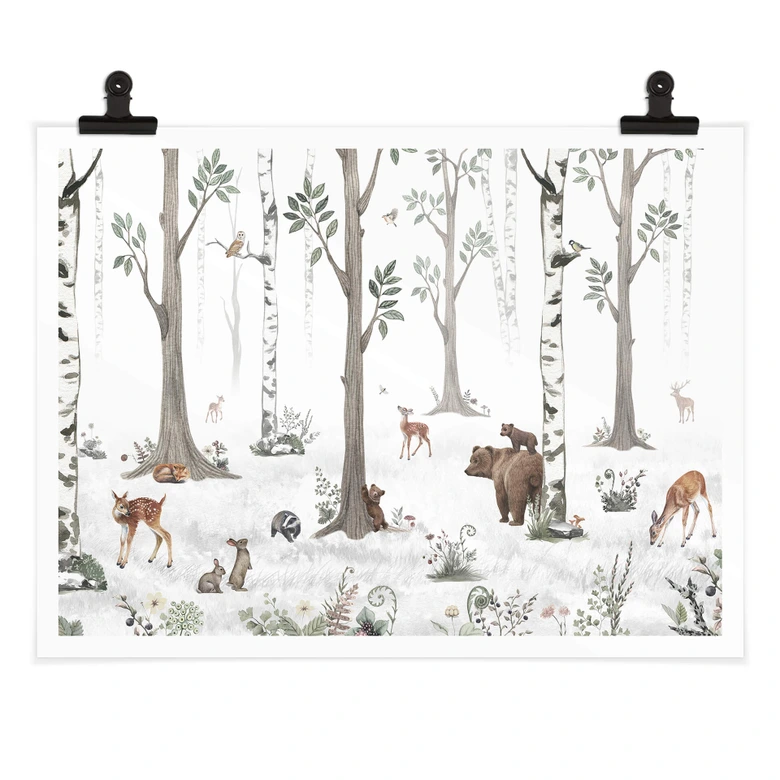 Kinderzimmer Poster Kikki Belle - Schönheit des Waldes 