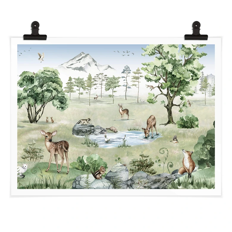 Poster Kikki Belle - Wald der Rehe 