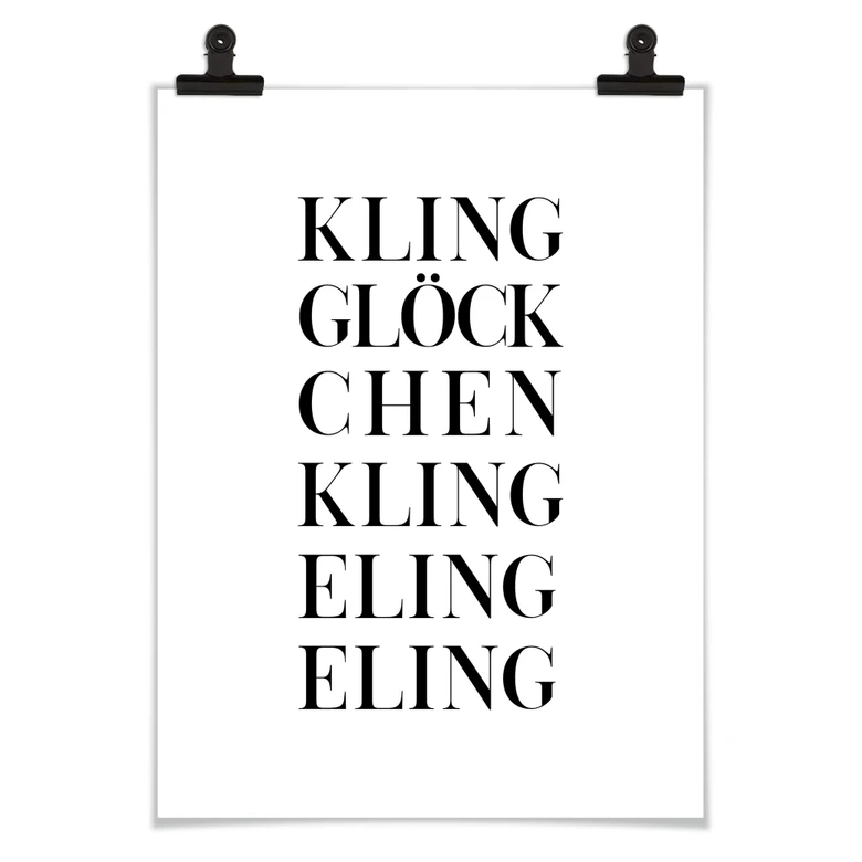 Poster Kling Glöckchen 