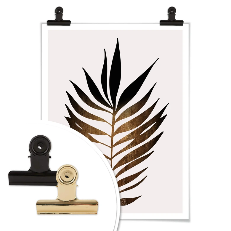 Plakat - Kubistika - Golden Leaf 