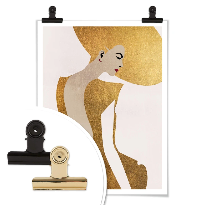 Plakat - Kubistika - Lady in Gold 