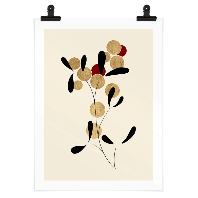 Poster Kubistika - Goldene Beeren 