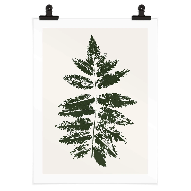 Poster Kubistika - Grön gren 