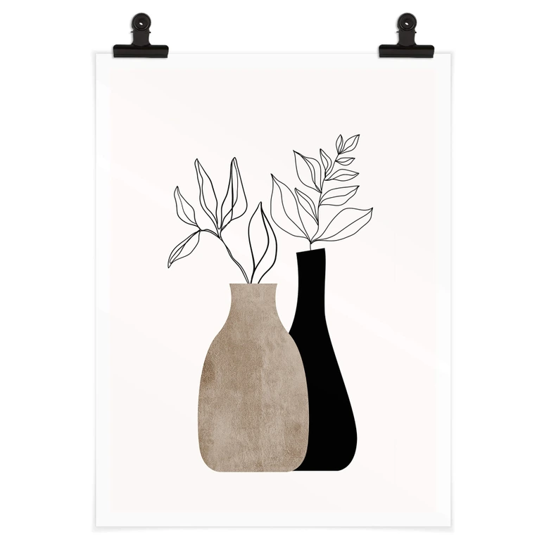 Poster Kubistika - Minimalistic Plants 