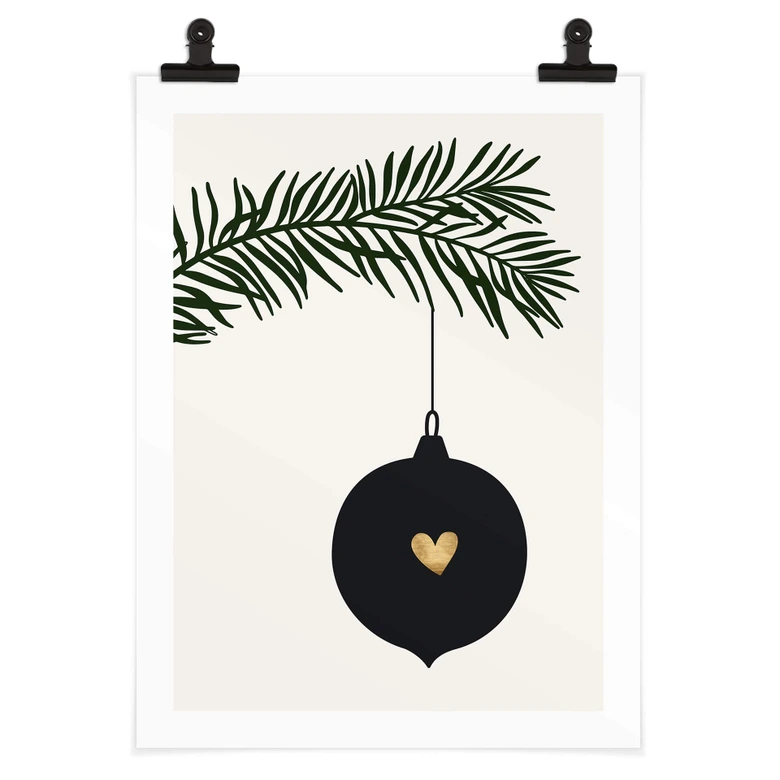 Poster Kubistika - Boule de Noel 