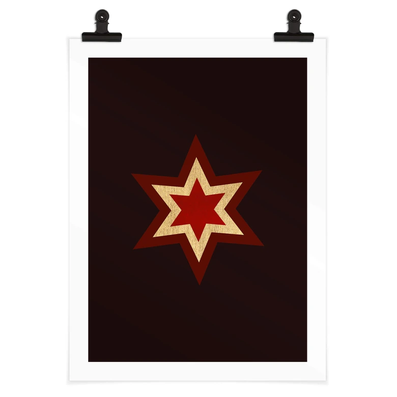 Poster Kubistika - Weihnachtsstern 