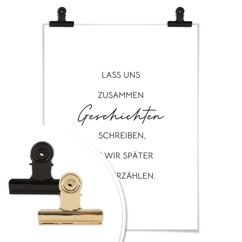 Poster Lass uns Geschichten schreiben 