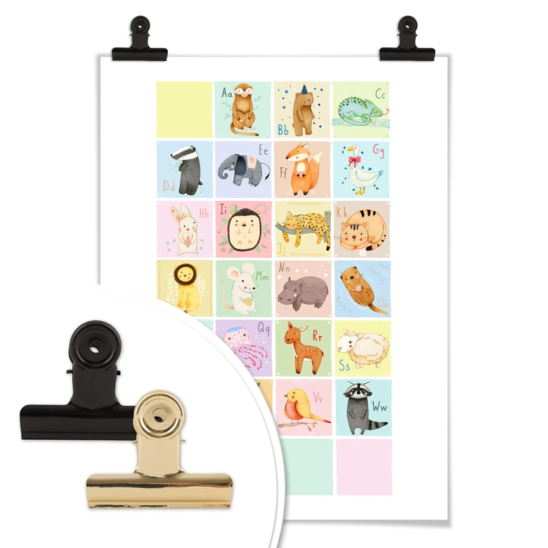 Poster Loske - Tierisches Alphabet 
