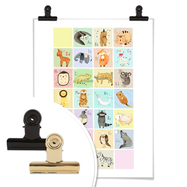 Poster Loske - Tierisches Alphabet - Englisch 