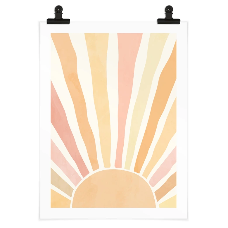 Plakat Boho-solstråler - Manovski 