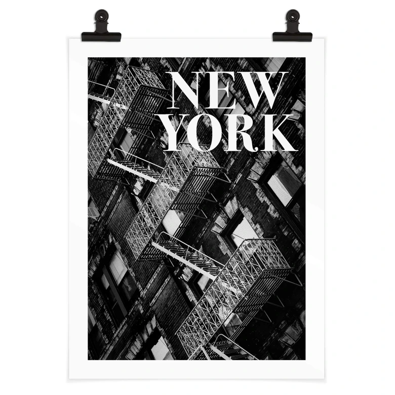 Poster Martin - Feuerleiter in New York 