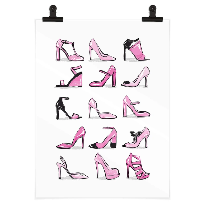 Póster Martina - Tacones de aguja rosas 
