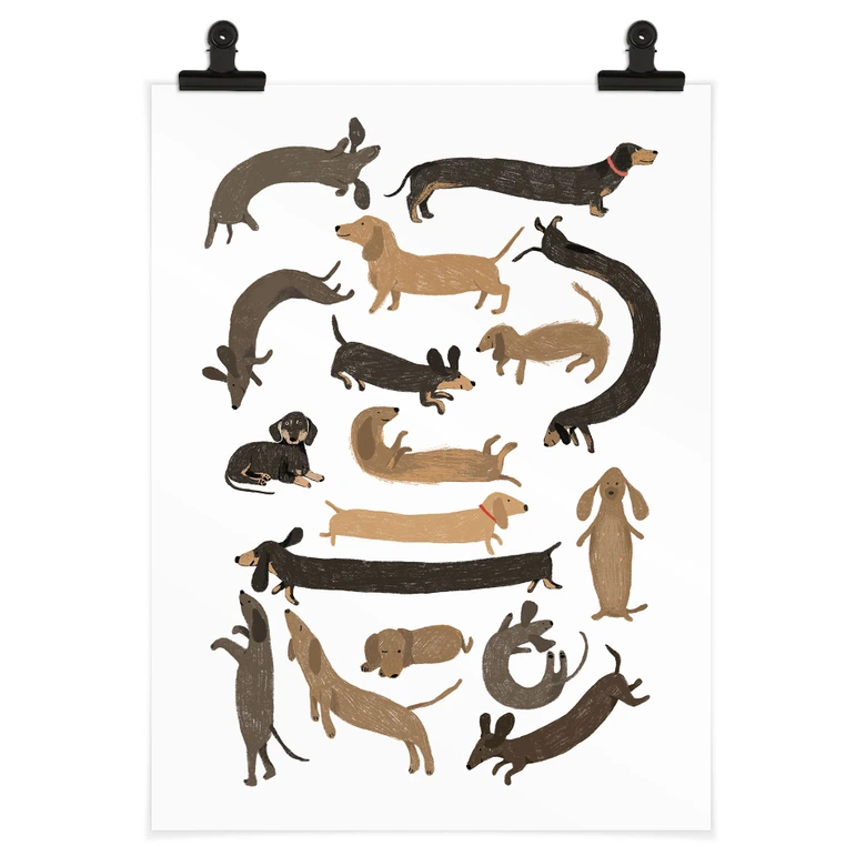 Plakat Legende gravhunde - Illustration af hund - Melin 