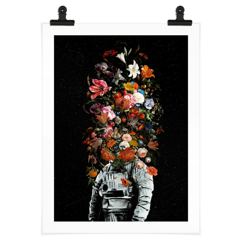 Plakat Astronaut med blomsterarrangement - Nicebleed 