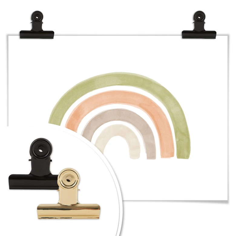 Póster Nouveauprints - Arco iris acuarela 