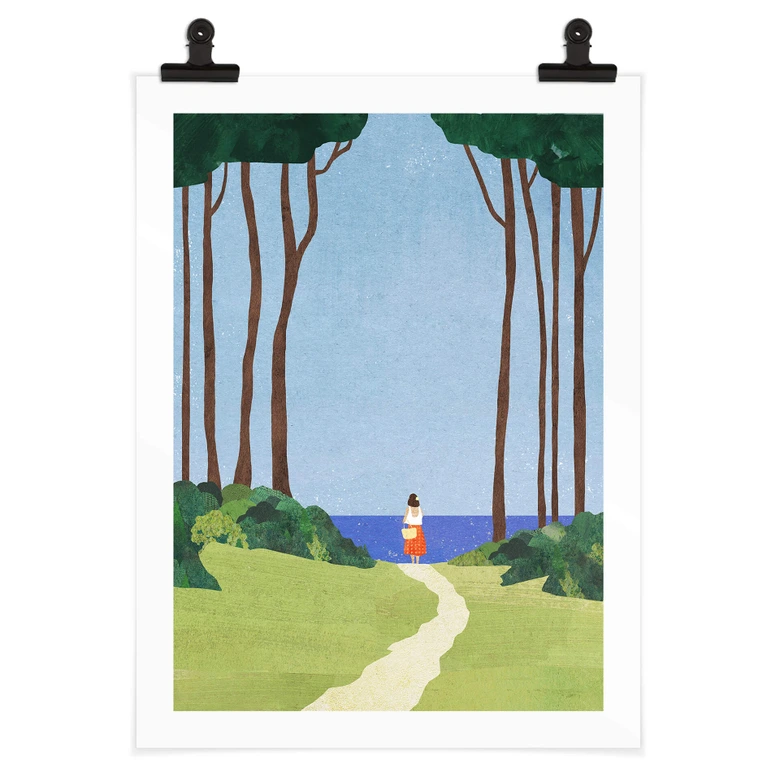 Poster Promenad med havsutsikt - Rivers 