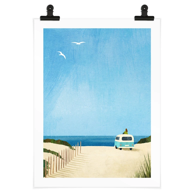 Poster Life in a Van - Vacances à la mer - Rivers 