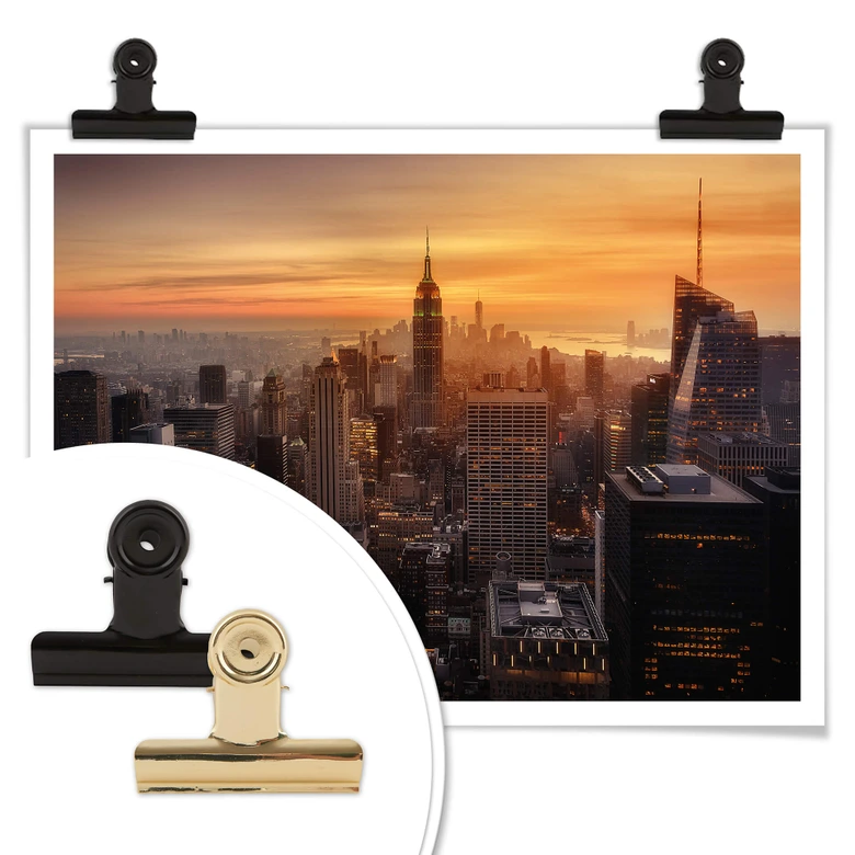 Poster Ruiz Dueso - New York au coucher du soleil 