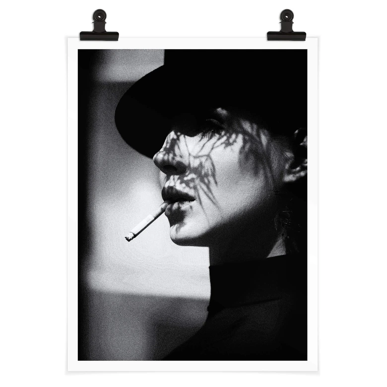 Poster Schaller - Dame in schwarz 