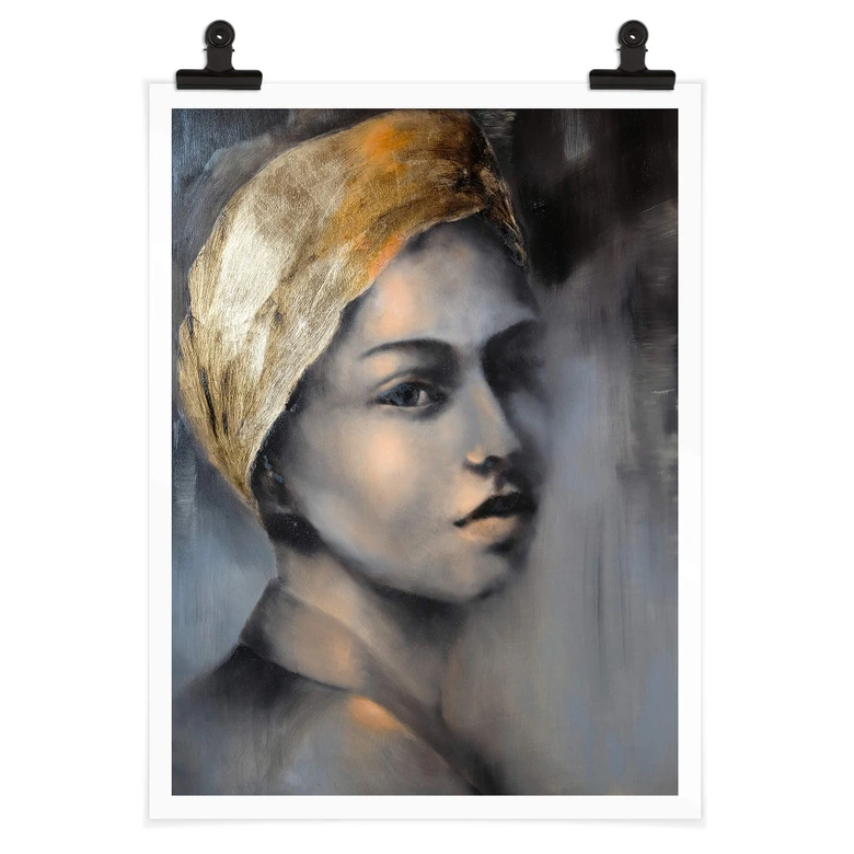 Plakat Schmucker - Dziewczyna ze złotą opaską na głowie 