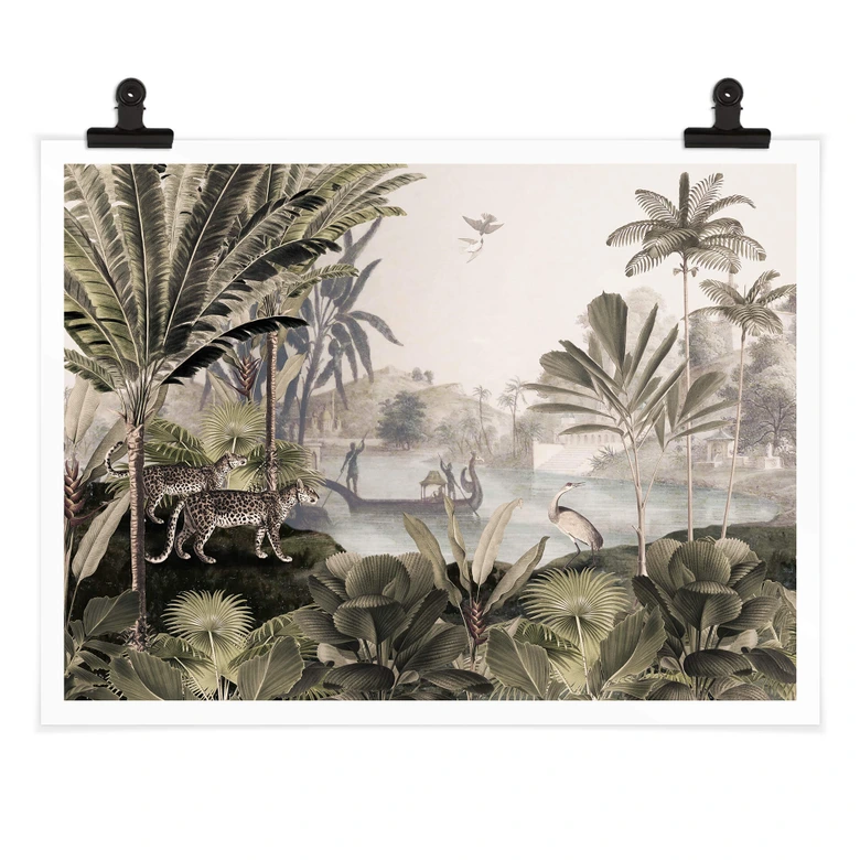 Poster Sir Edward - Landschaft mit Leoparden 