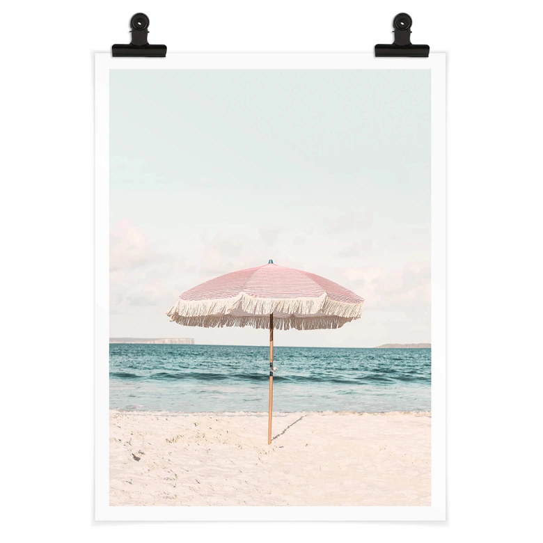 Poster Sisi & Seb - Pinker Sonnenschirm 
