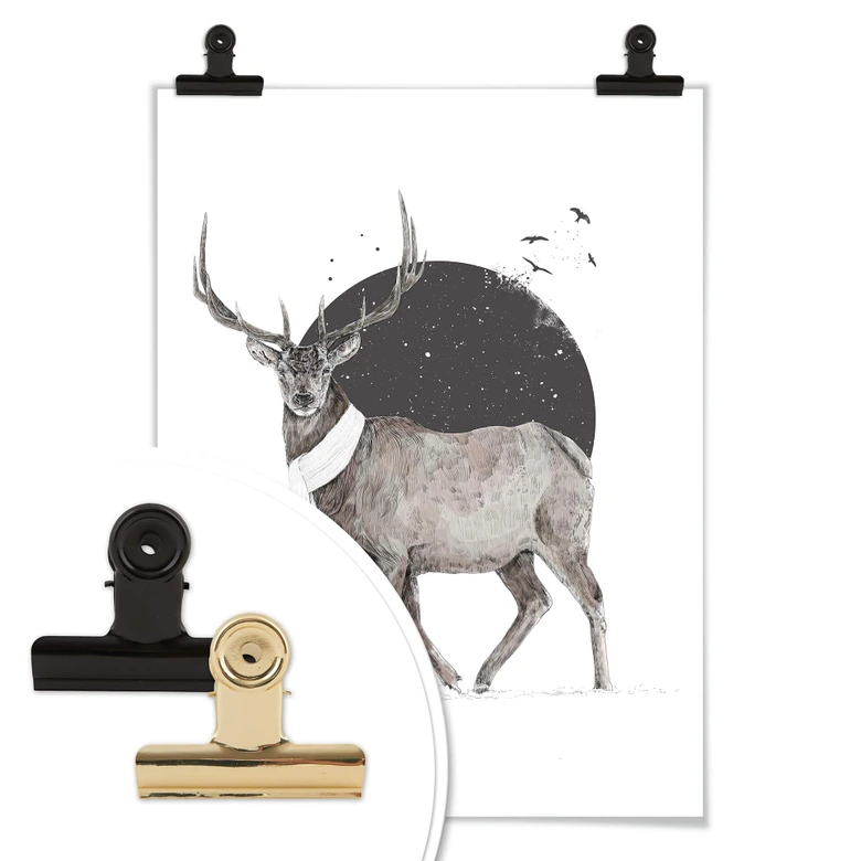 Poster Solti - Hirsch im Winter 