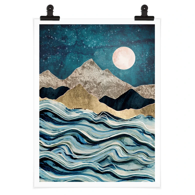 Poster SpaceFrog Designs - Bleu Indigo 