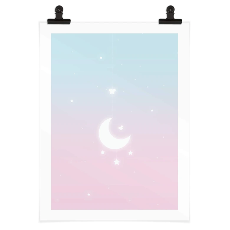 Poster Thai - Mondscheinzauber am Sternenhimmel 