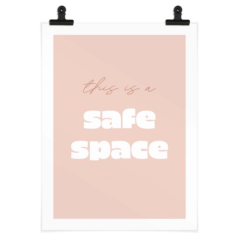 Póster Este es un espacio seguro 