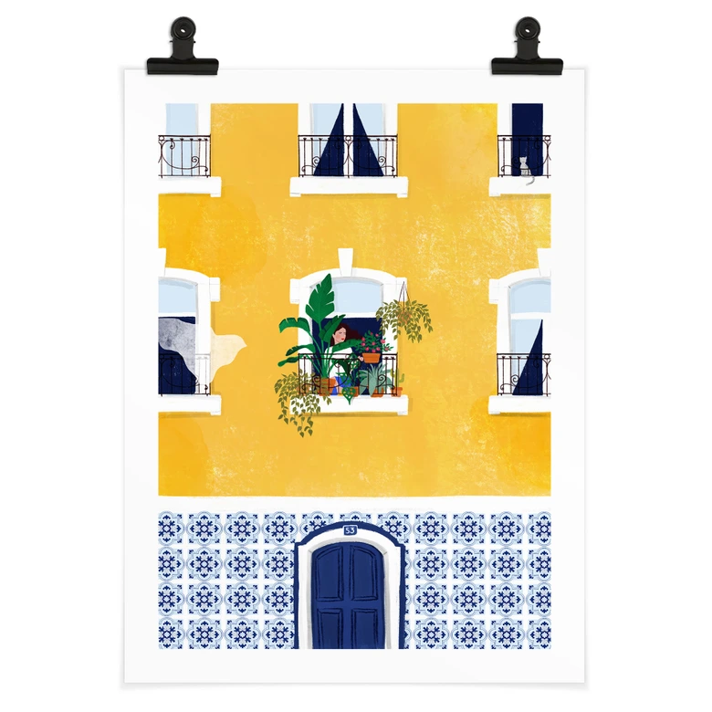 Plakat Facade af Lissabon - Tomljanovic 