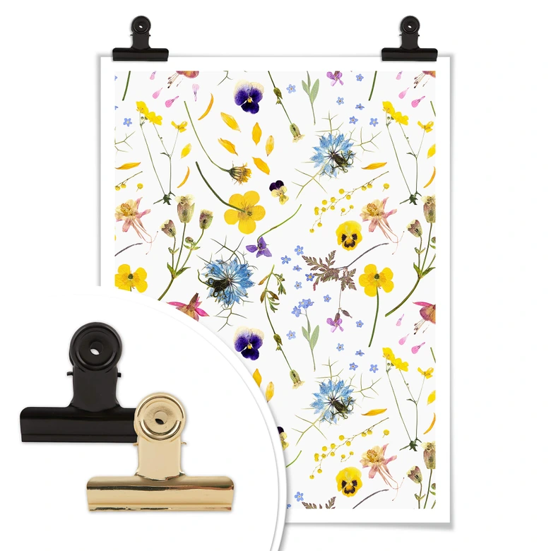 Póster Diseños ONU - Flores secas 